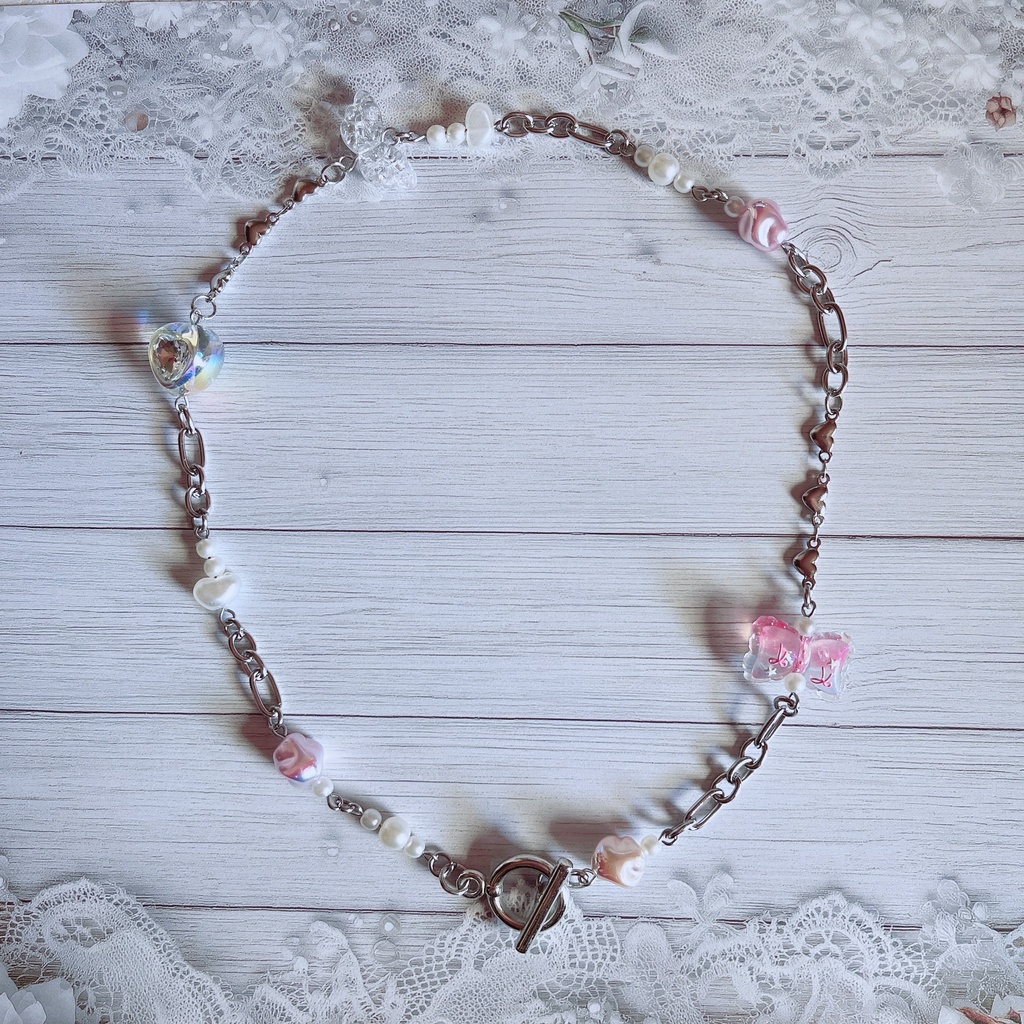 ✧*｡マンテルビーズネックレス✧*｡ フェミニン×ロック2