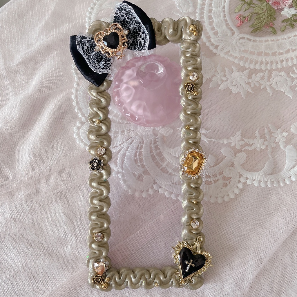 ✧*｡縦長硬質ケース✧*｡ ホイップデコ ブックマーカー チケット入れ