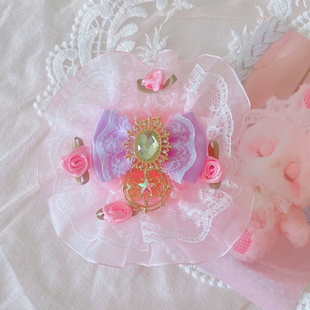 ✧*。ひらひらレースのメルヘンマルチケース✧*。 ホイップデコ ピンク 大・中・小 全3種