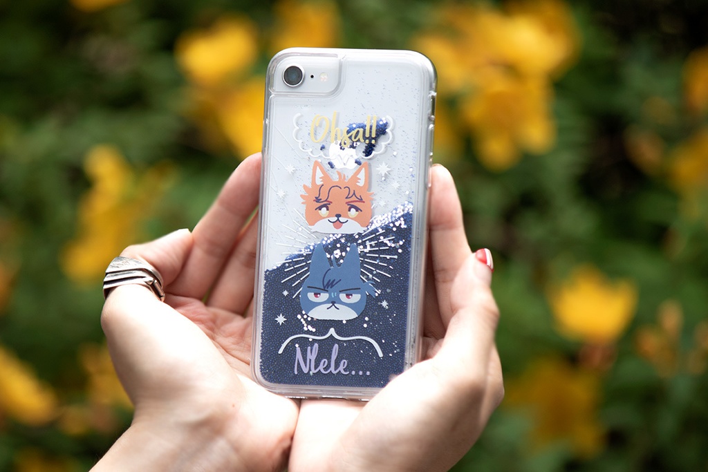 おもちシルフェリグリッタースマホケース