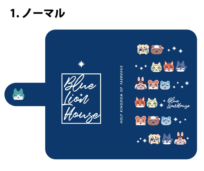 Androidのおもち青獅子学級の手帳型スマホケース