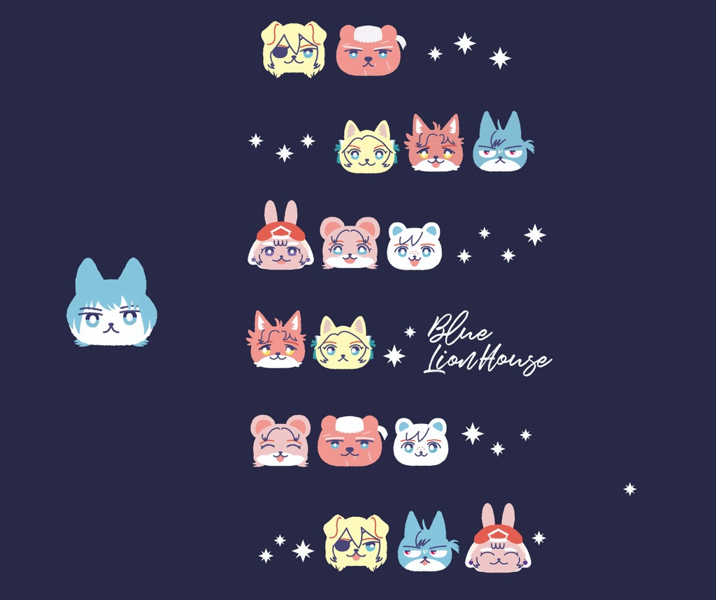 Androidのおもち青獅子学級の手帳型スマホケース