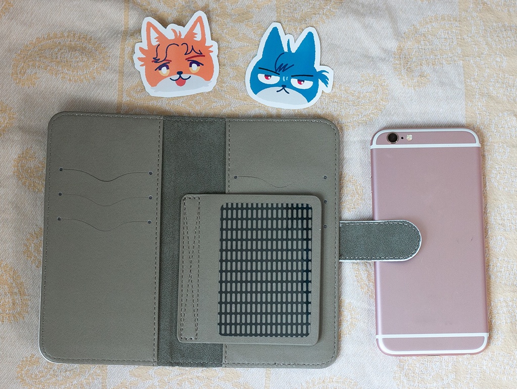 Androidのおもち青獅子学級の手帳型スマホケース