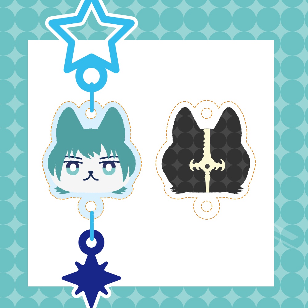 blue lion class students/あおじしおもちのアクキー