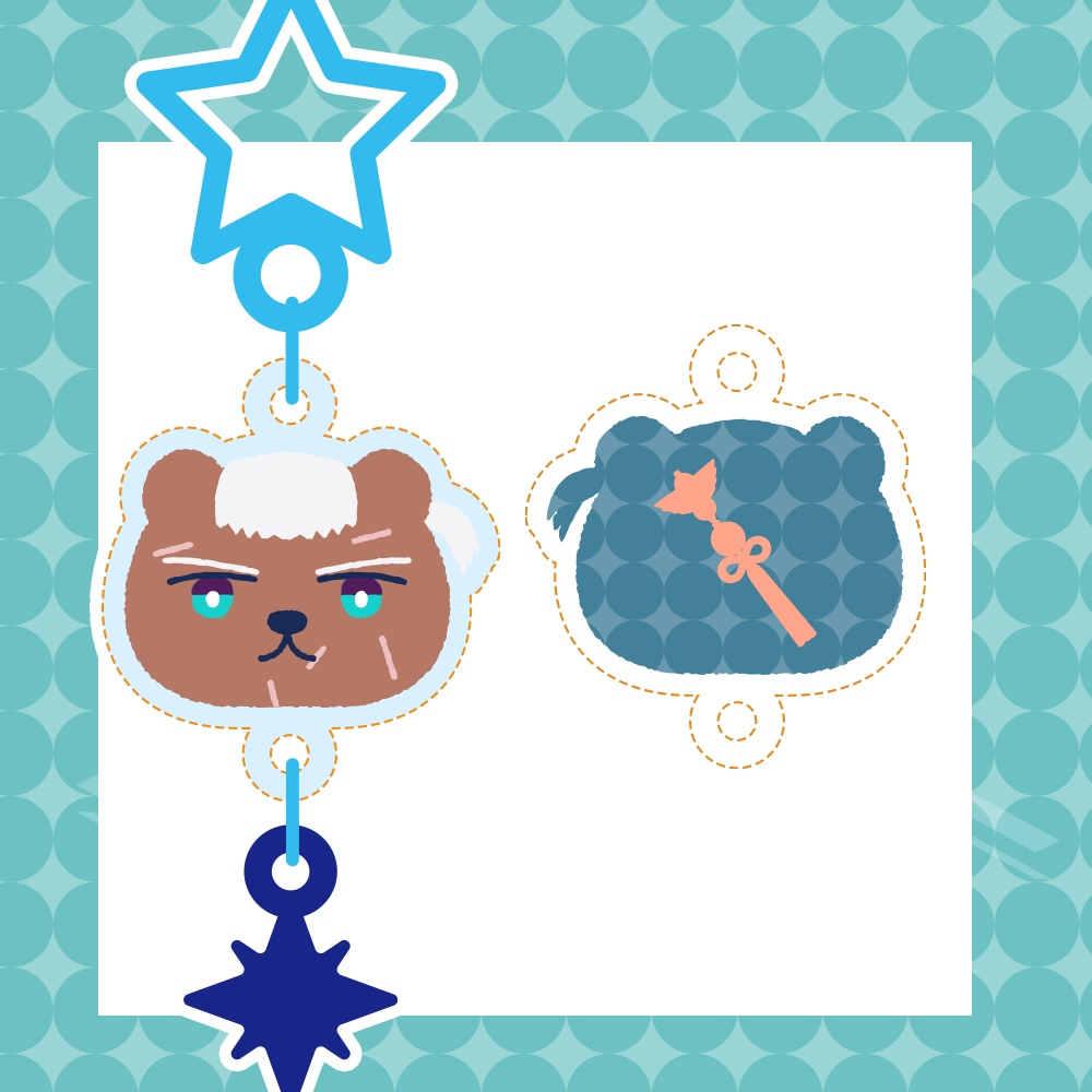 blue lion class students/あおじしおもちのアクキー