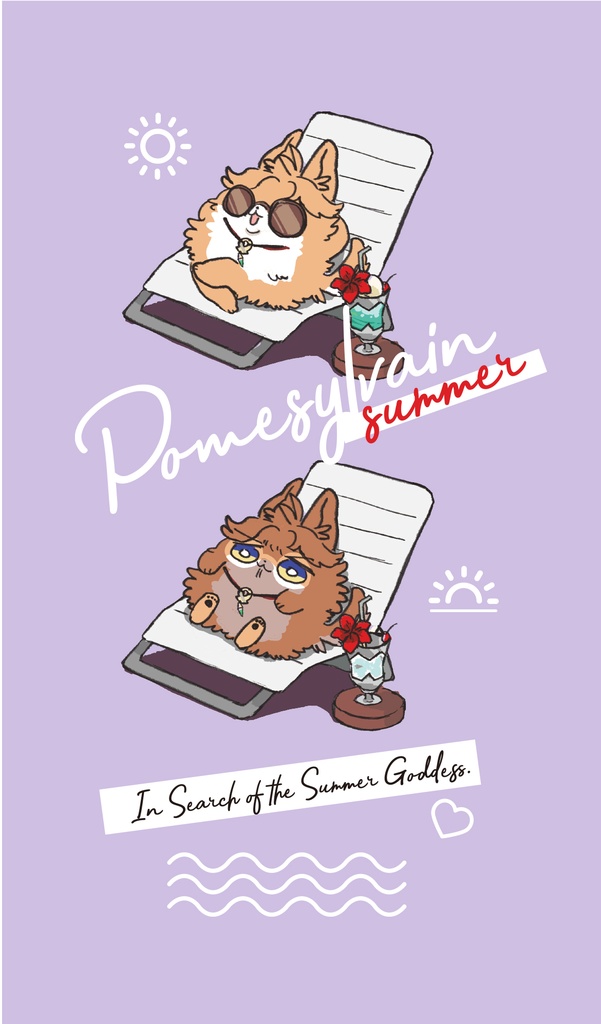 ポメシルちゃんのバカンススマホケース