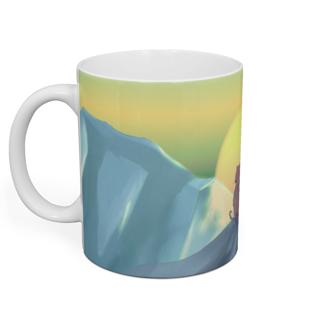 3匹のマグカップ (朝日Ver.)