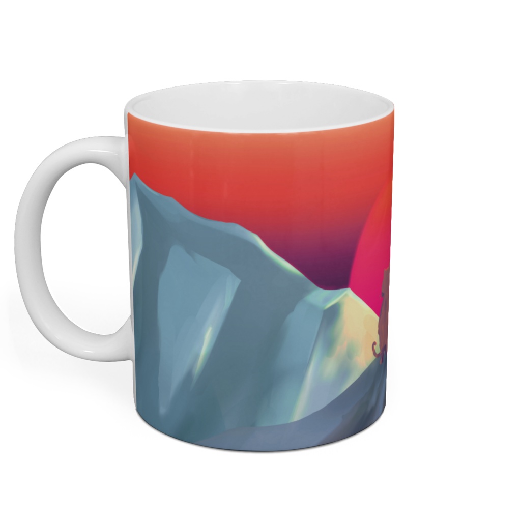 3匹のマグカップ (夕日Ver.)