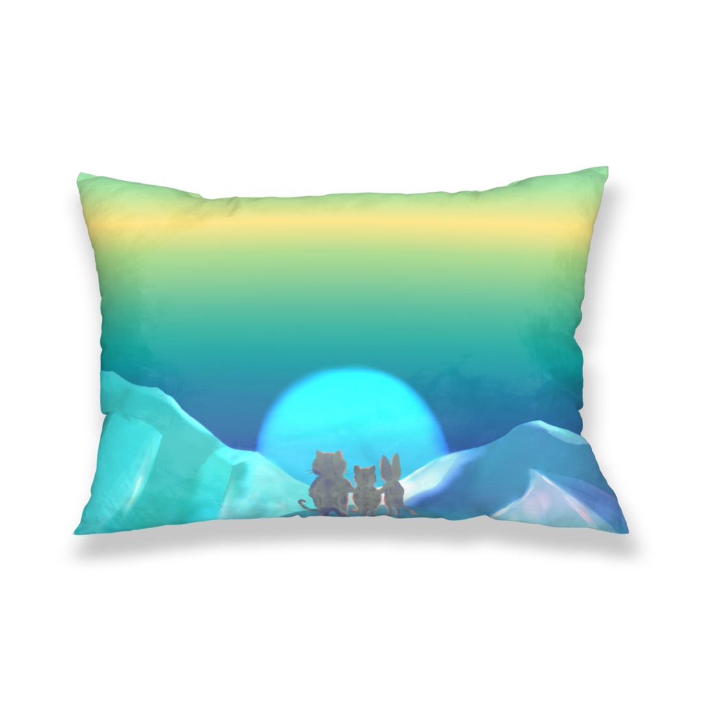 3匹の枕カバー (未知の光Ver.)