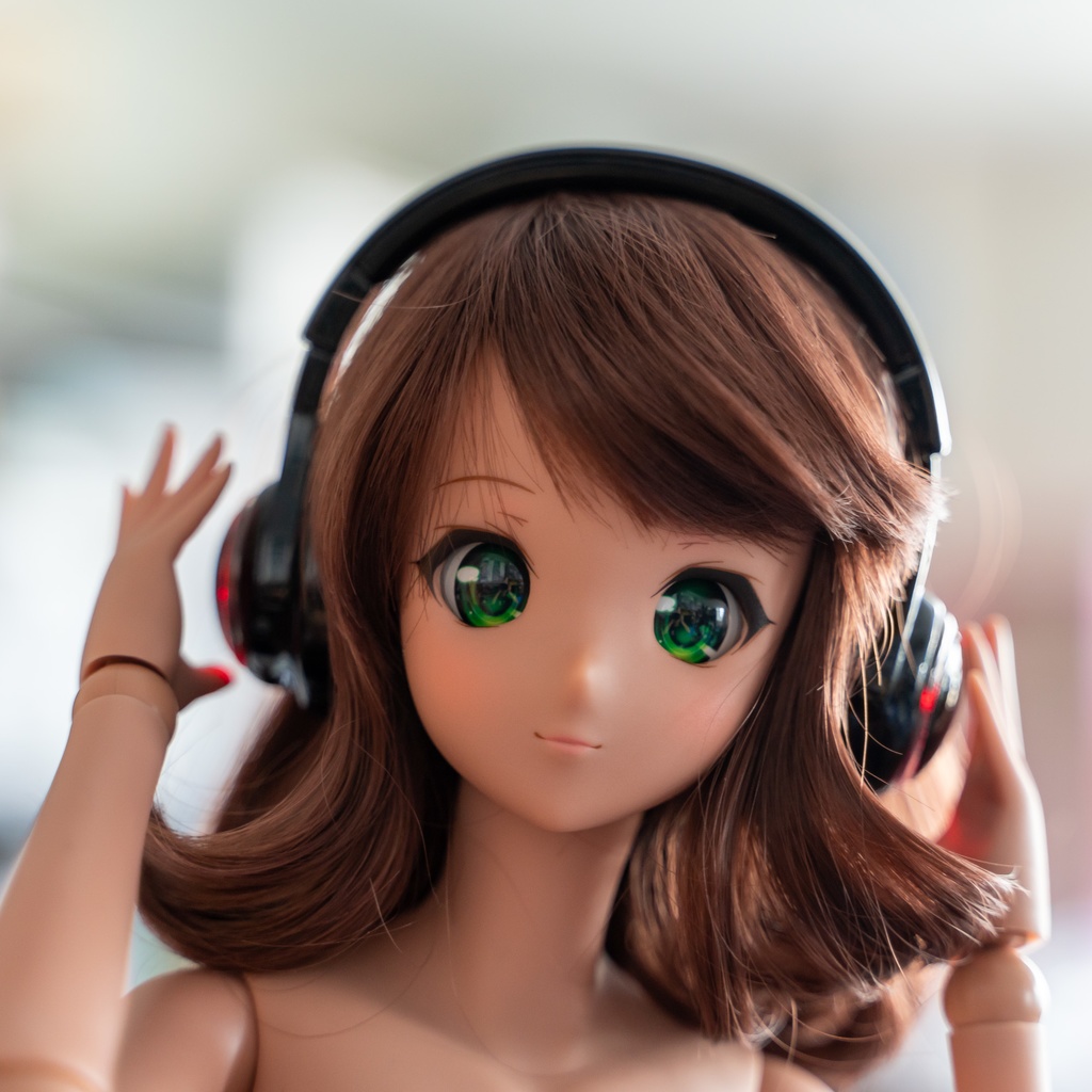 【受注生産】ドール用 1/3 光るヘッドフォン【LEDライト付き】