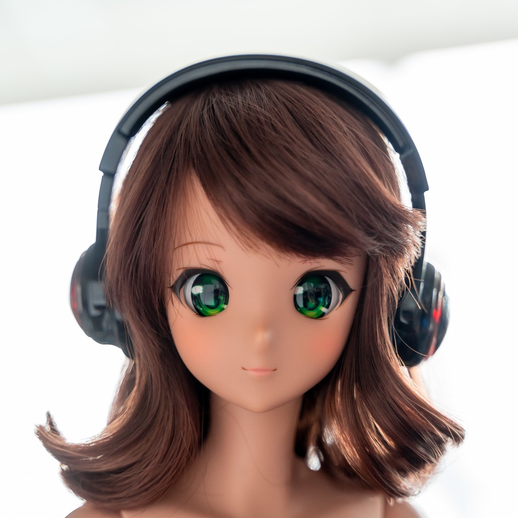 【受注生産】ドール用 1/3 光るヘッドフォン【LEDライト付き】