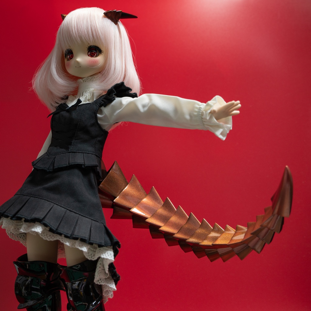 【受注生産】ドラゴン尻尾 全長~30cm - マジックレッド