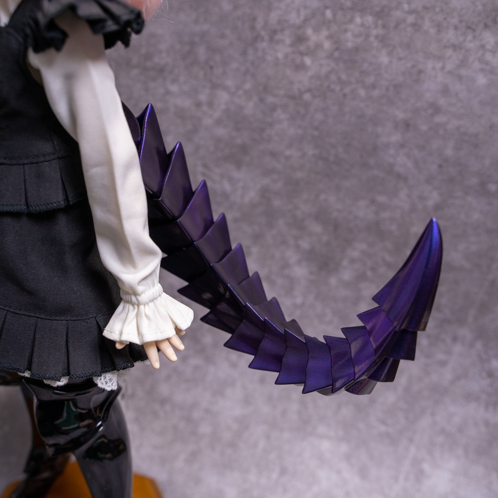 【受注生産】ドラゴン尻尾 全長~30cm - マジックパープル