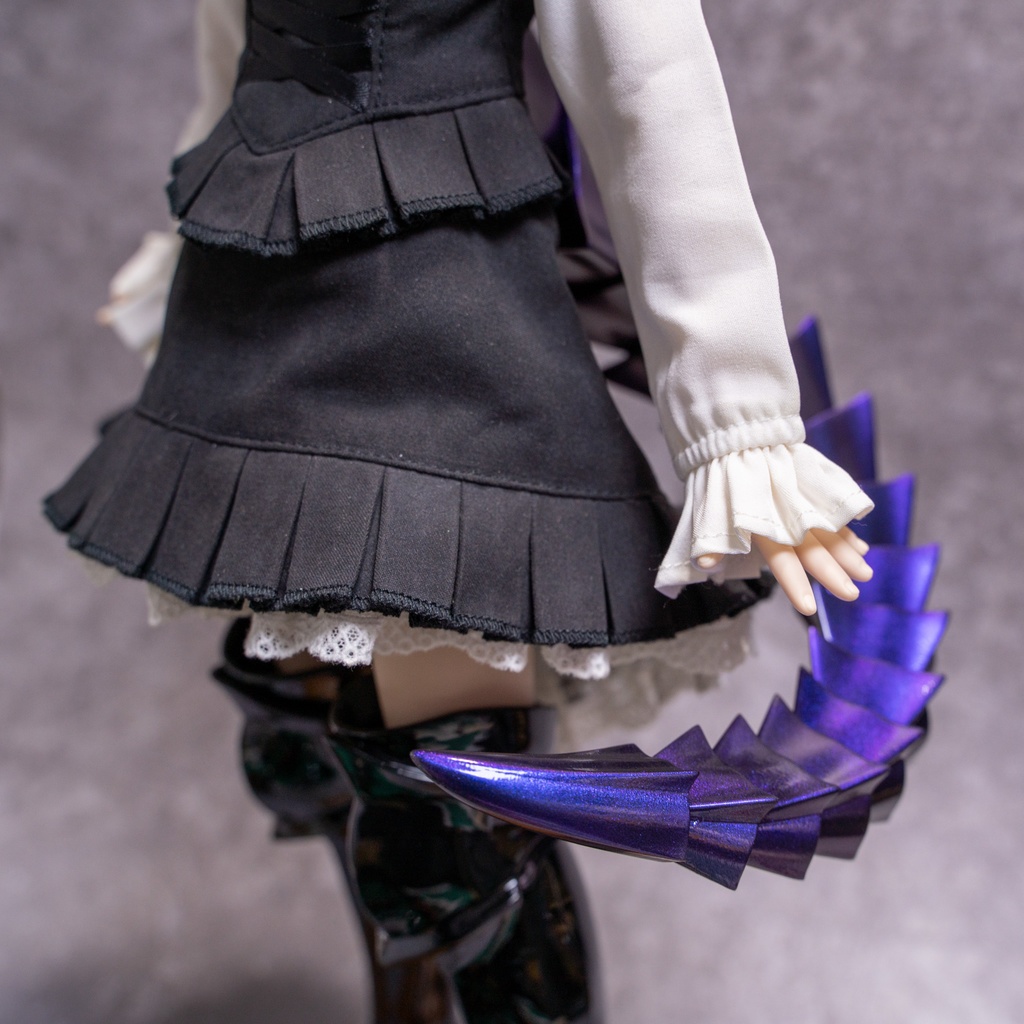 【受注生産】ドラゴン尻尾 全長~30cm - マジックパープル