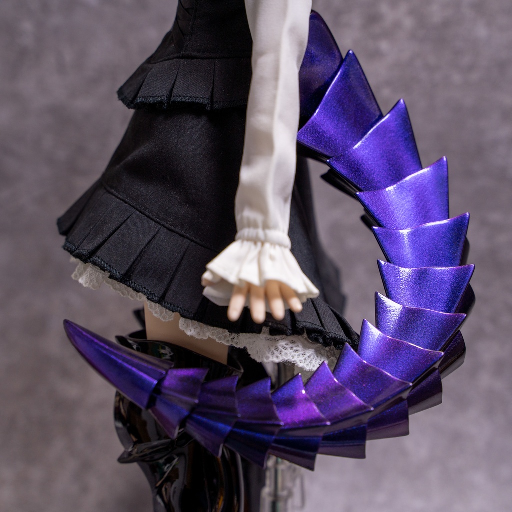 【受注生産】ドラゴン尻尾 全長~30cm - マジックパープル