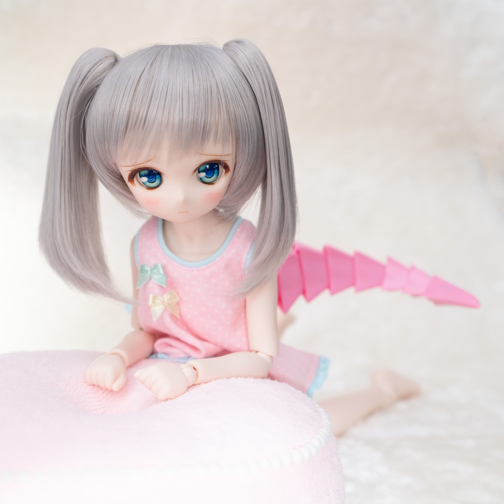 【受注生産】短いドラゴン尻尾 全長~22cm - ピンク