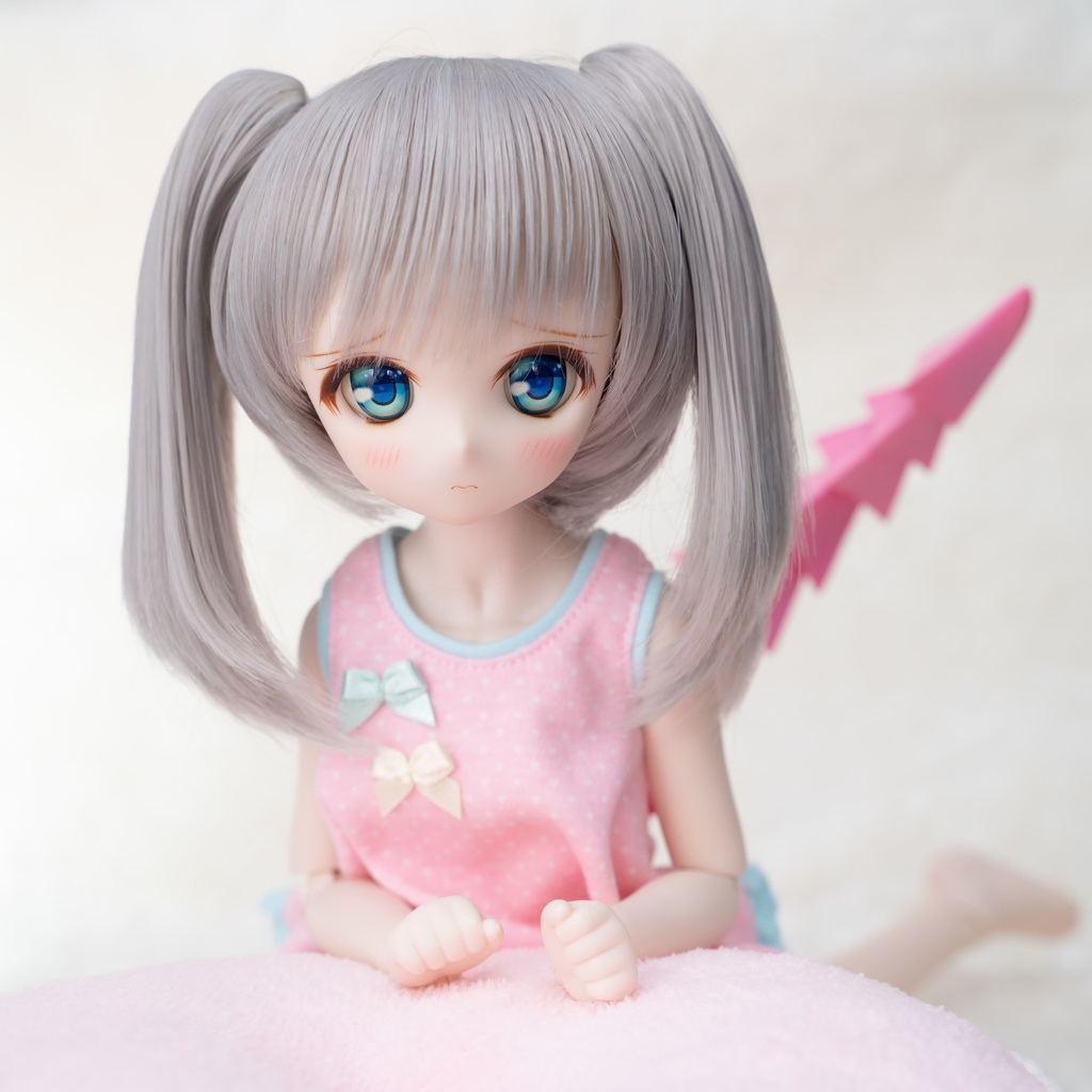 【受注生産】短いドラゴン尻尾 全長~22cm - ピンク