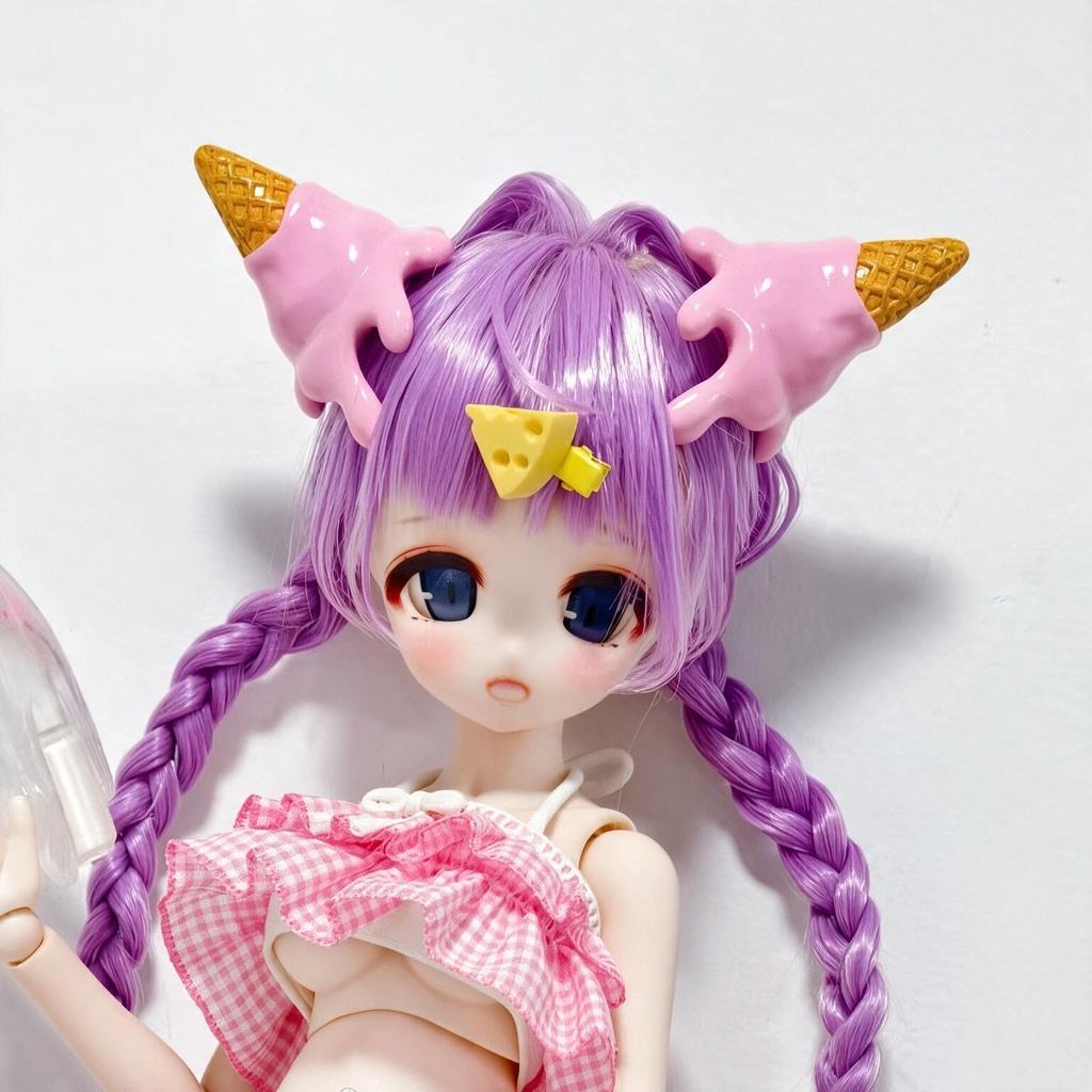 ドール用 アイスクリームの髪飾り