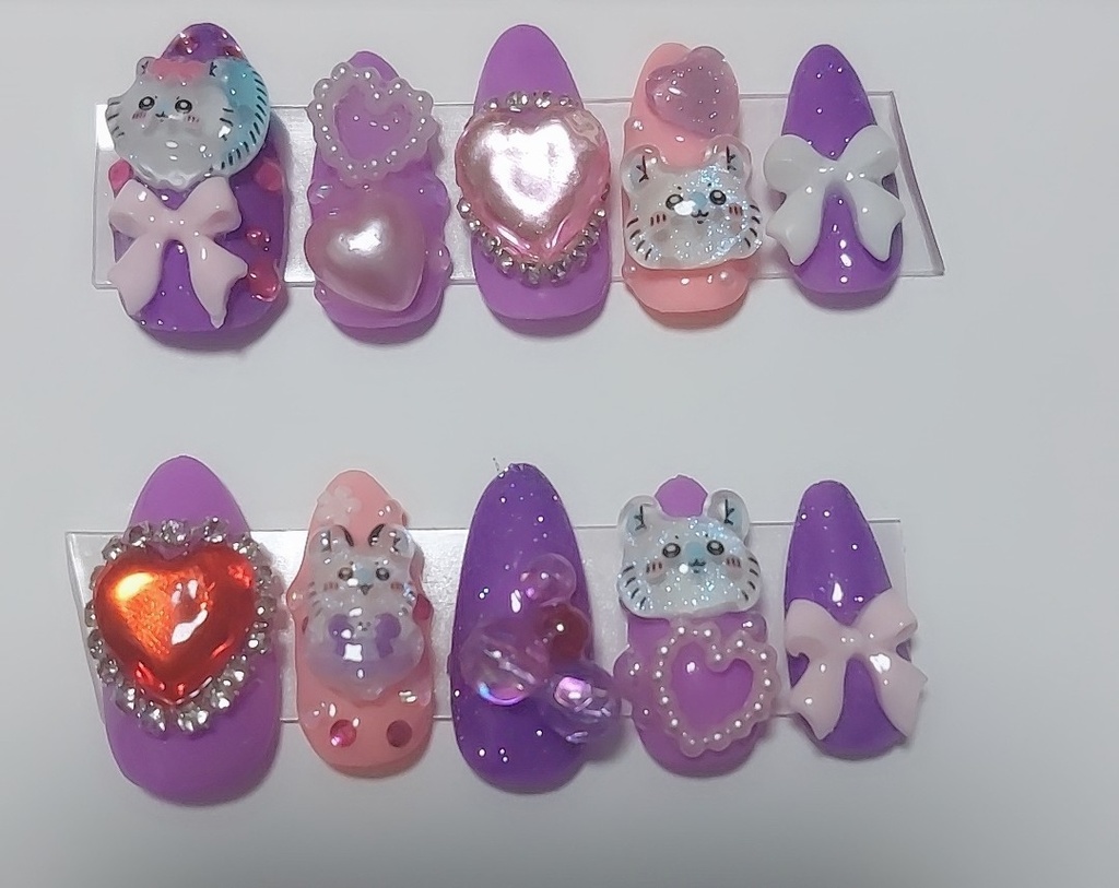 ネイルチップ モモンガネイルチップ ちいかわネイルチップ