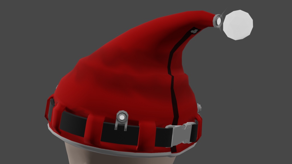「Vrchat」サイバーパンクサンタ帽子/Cyberpunk Santa Hat v1.0 「FreeVersionあります!」