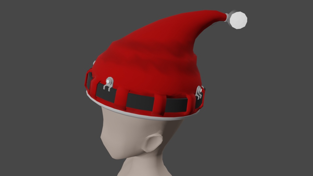 「Vrchat」サイバーパンクサンタ帽子/Cyberpunk Santa Hat v1.0　「FreeVersionあります！」