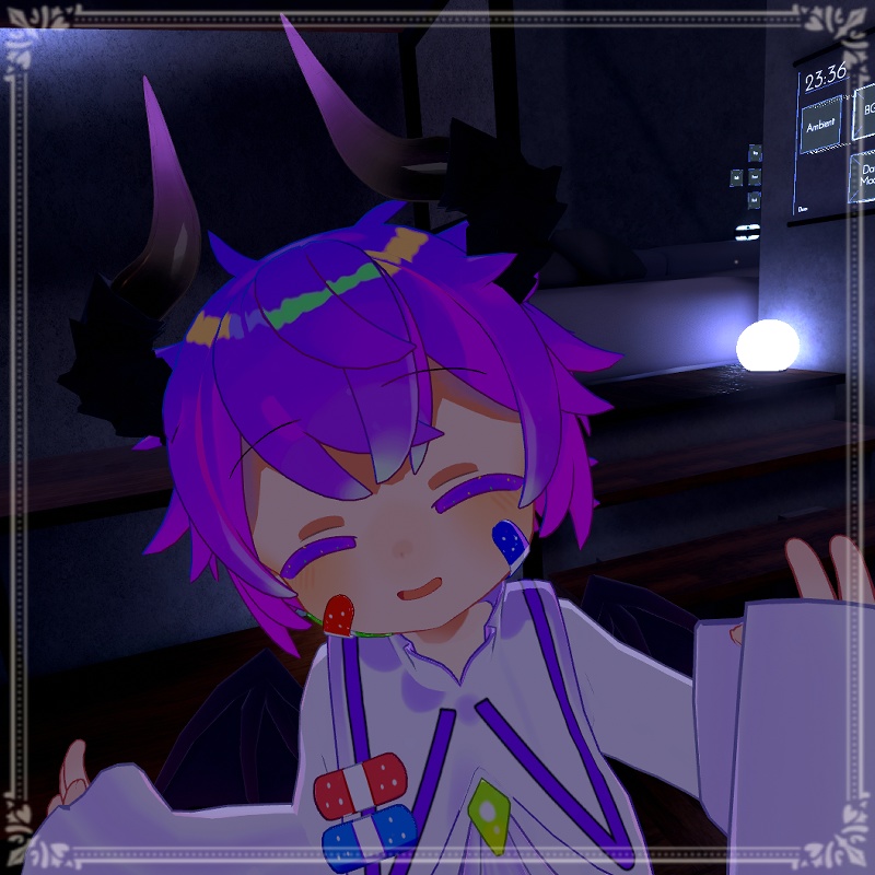 光る角*4colors【VRChat想定】