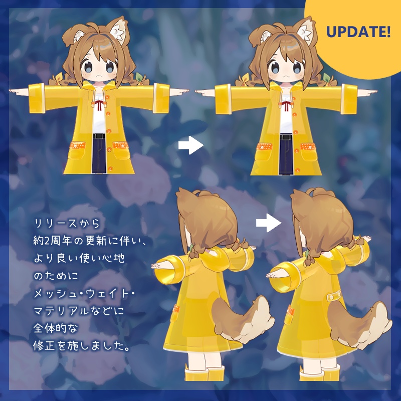 【まめふれんず対応】Mame Raincoat -for Mame Friends-