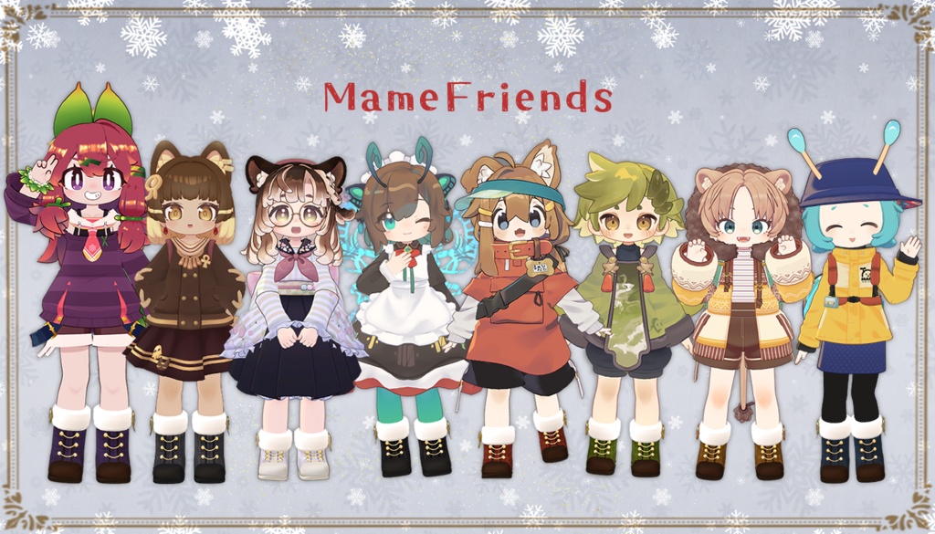 【無料/free】1,000フォロワー記念☆Winter Short Boots【複数アバター対応】