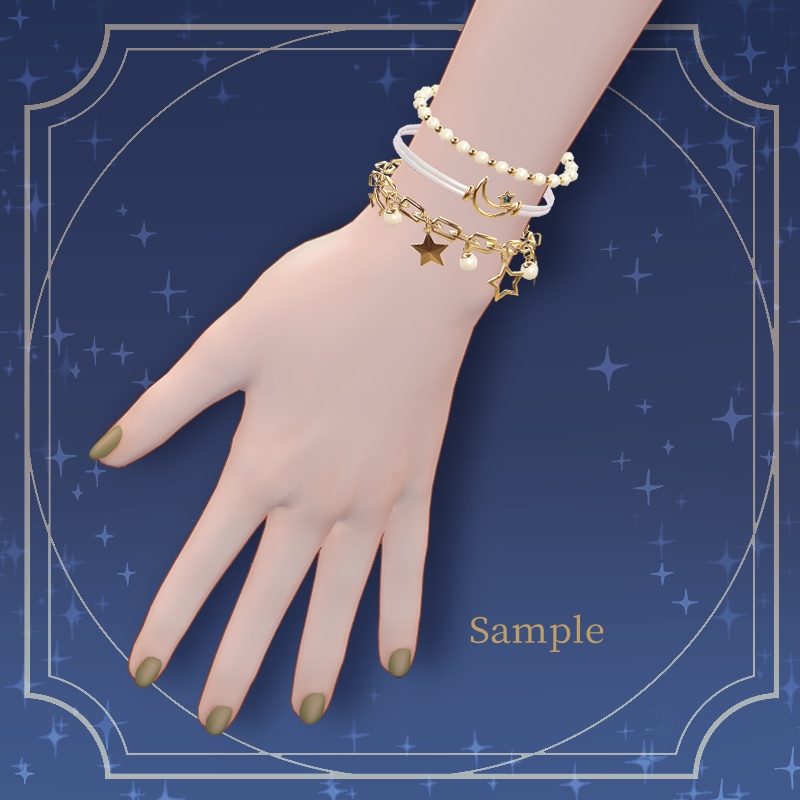 【無料/free】2,000フォロワー記念☆StarlightBracelets【VRChat想定】