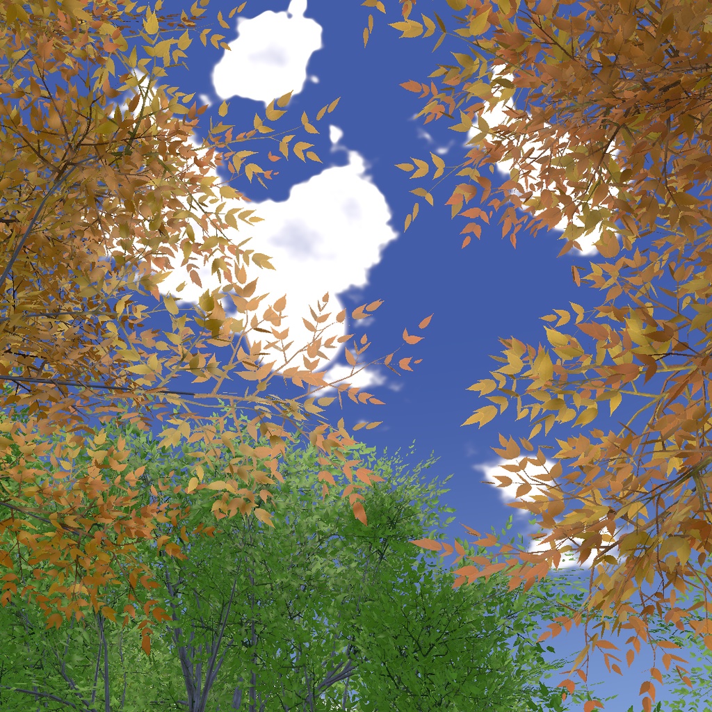 風に揺れる四季の木々