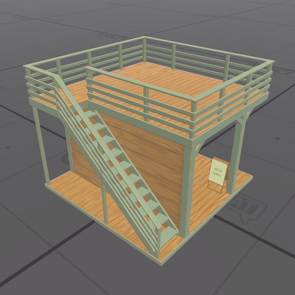 【Vketブース想定】4x4x5 Garden House Booth