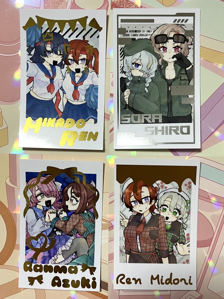 箔押し チェキ風カード