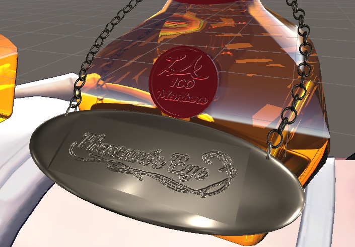 【無料】グループメンバー100人記念ボトルキープタグ風アクセサリー