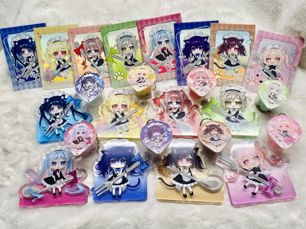 猫シリーズ ③ プリン ミニチュア キーホルダー