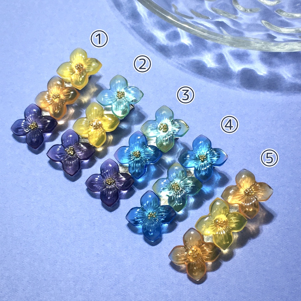 お花のシンプルヘアクリップ35mm