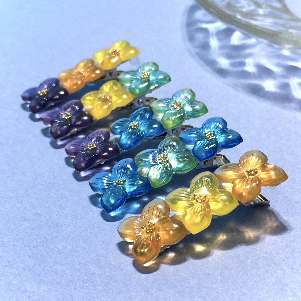 お花のシンプルヘアクリップ35mm