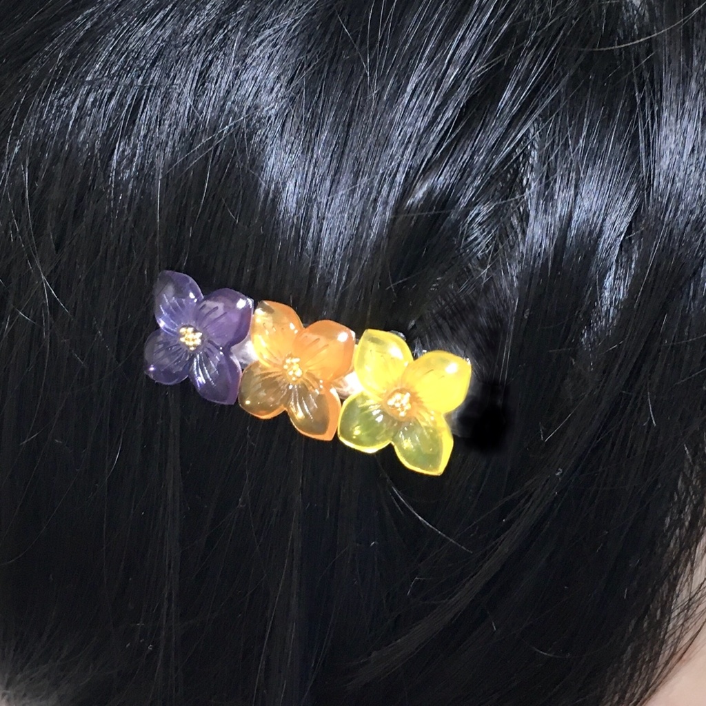 お花のシンプルヘアクリップ35mm