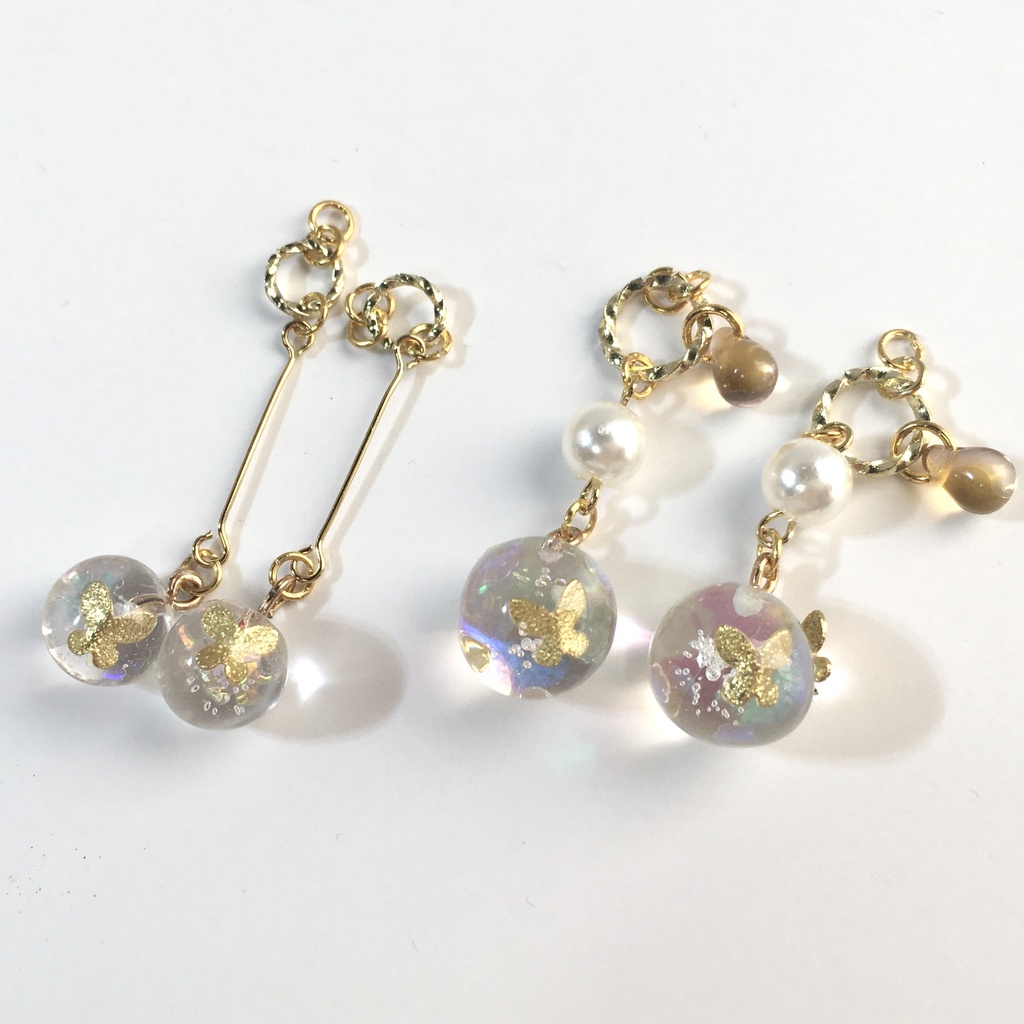 海中の蝶 イヤリング・ピアス
