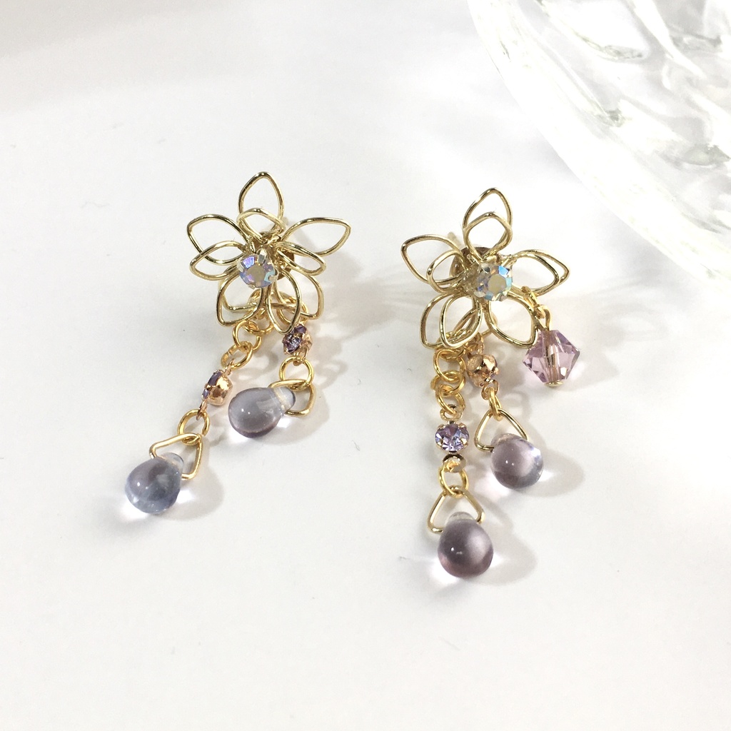 したたる霞 ピアス・イヤリング