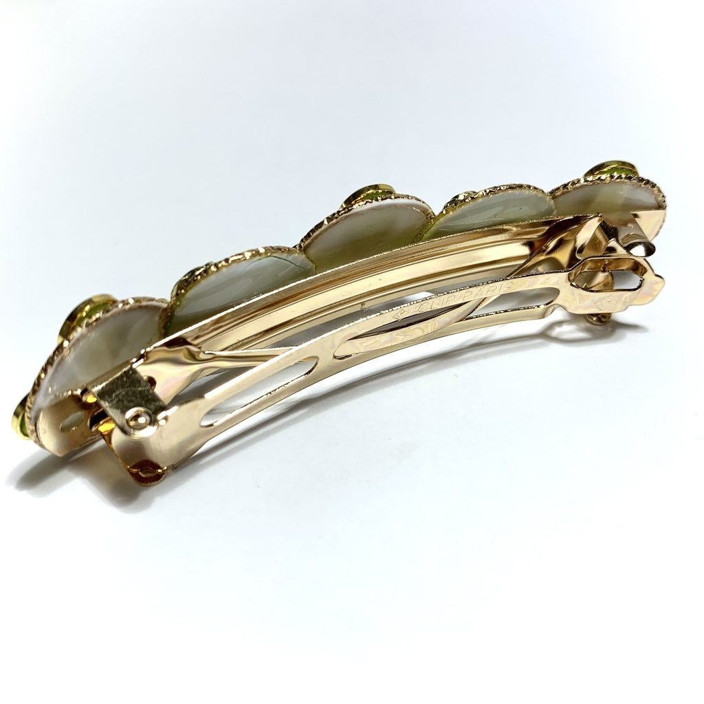 クローバーの丸バレッタ 8cm