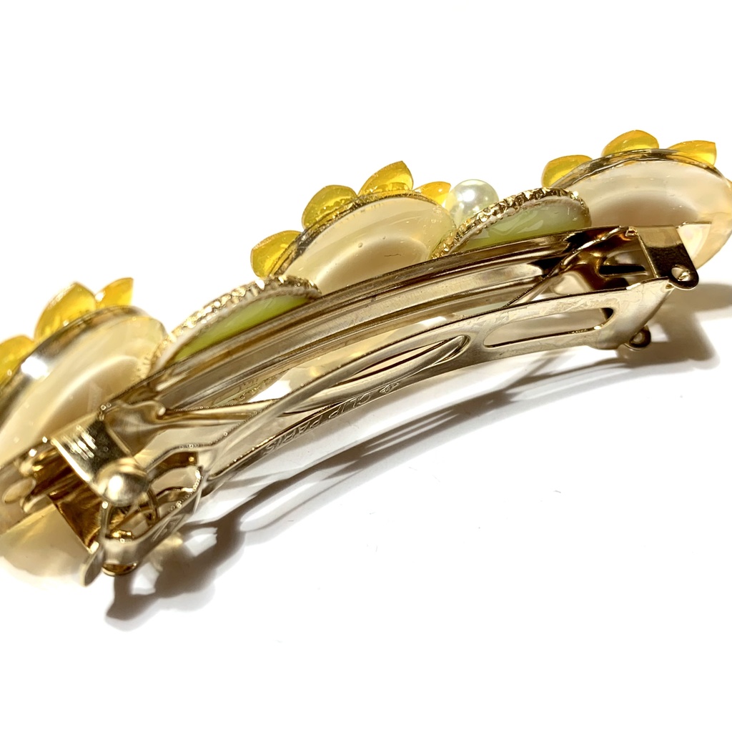 夏休みのひまわりバレッタ  8cm