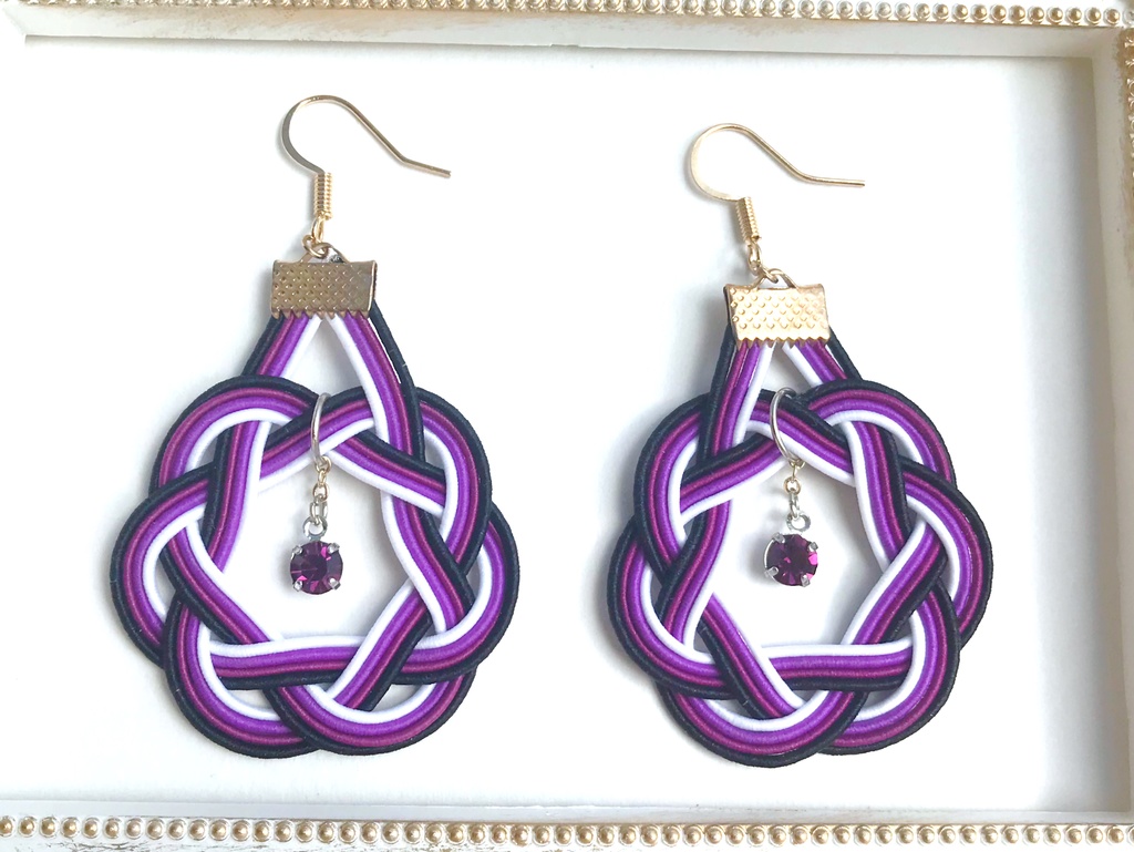 【刀剣乱舞】水引きの輪っかピアス (イヤリング変更可)