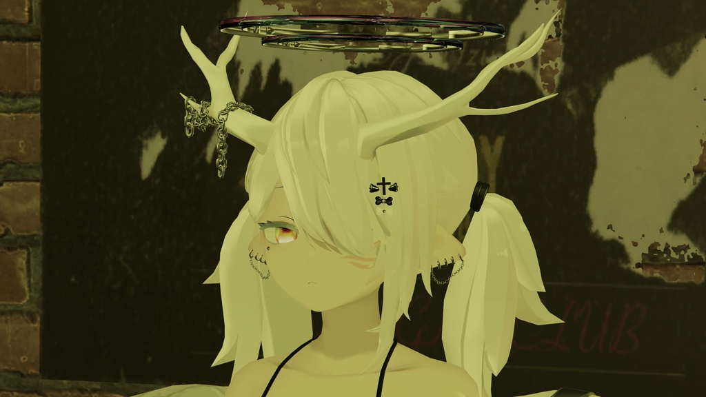 【龍のヨルちゃん専用】チェーン角飾り ヘイロー アイテム