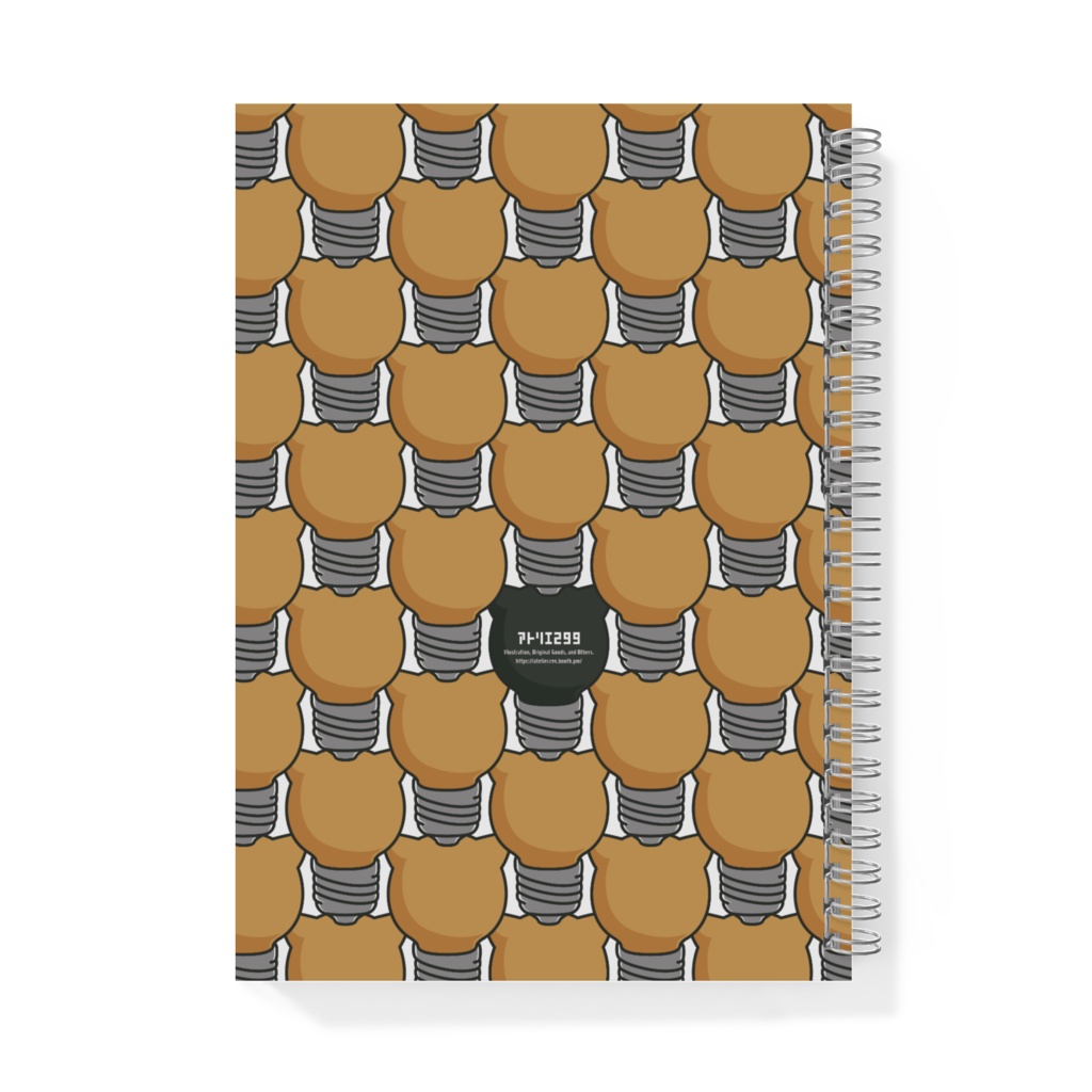 「柴犬電球大行進図」A5ノート