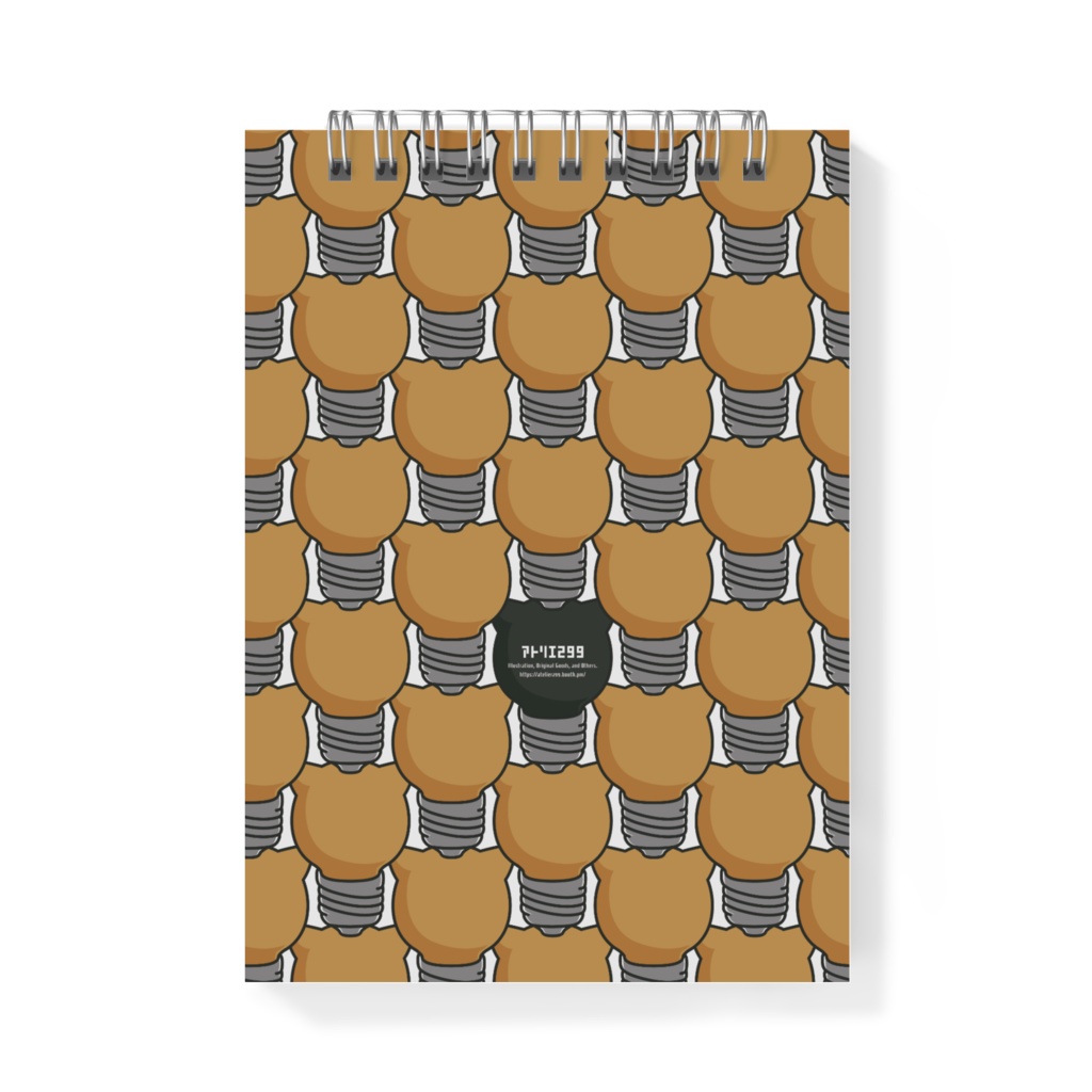 「柴犬電球大行進図」A6メモ帳