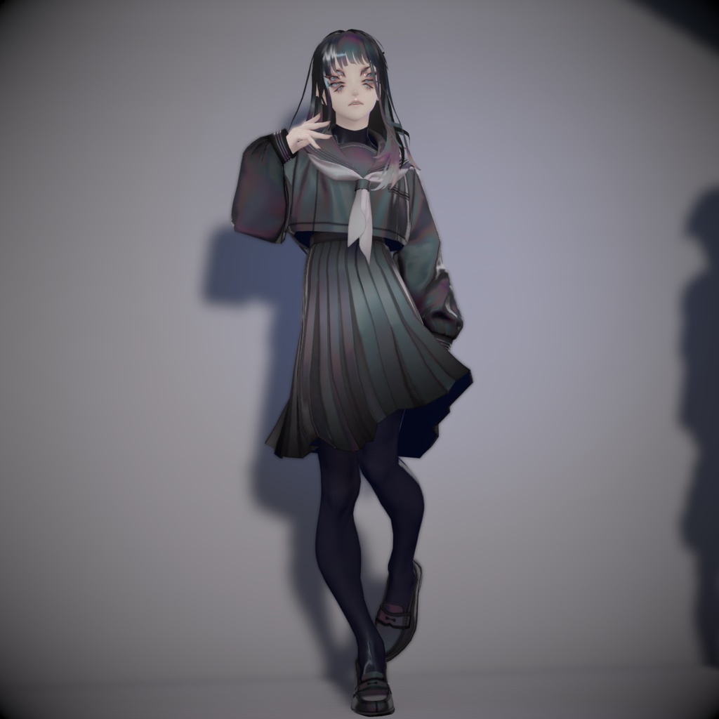 【3Dモデル】蜘蛛面【VRChatアバター】