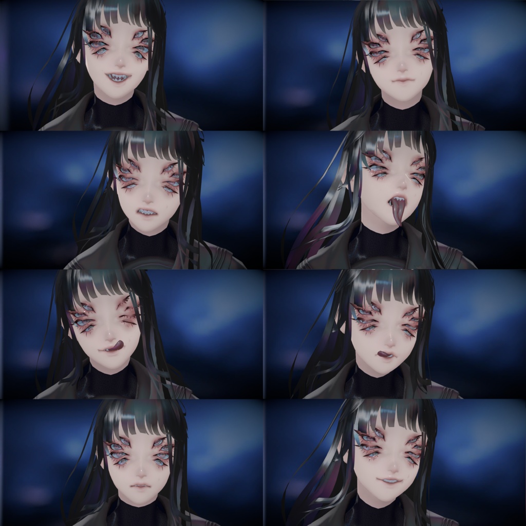 【3Dモデル】蜘蛛面【VRChatアバター】