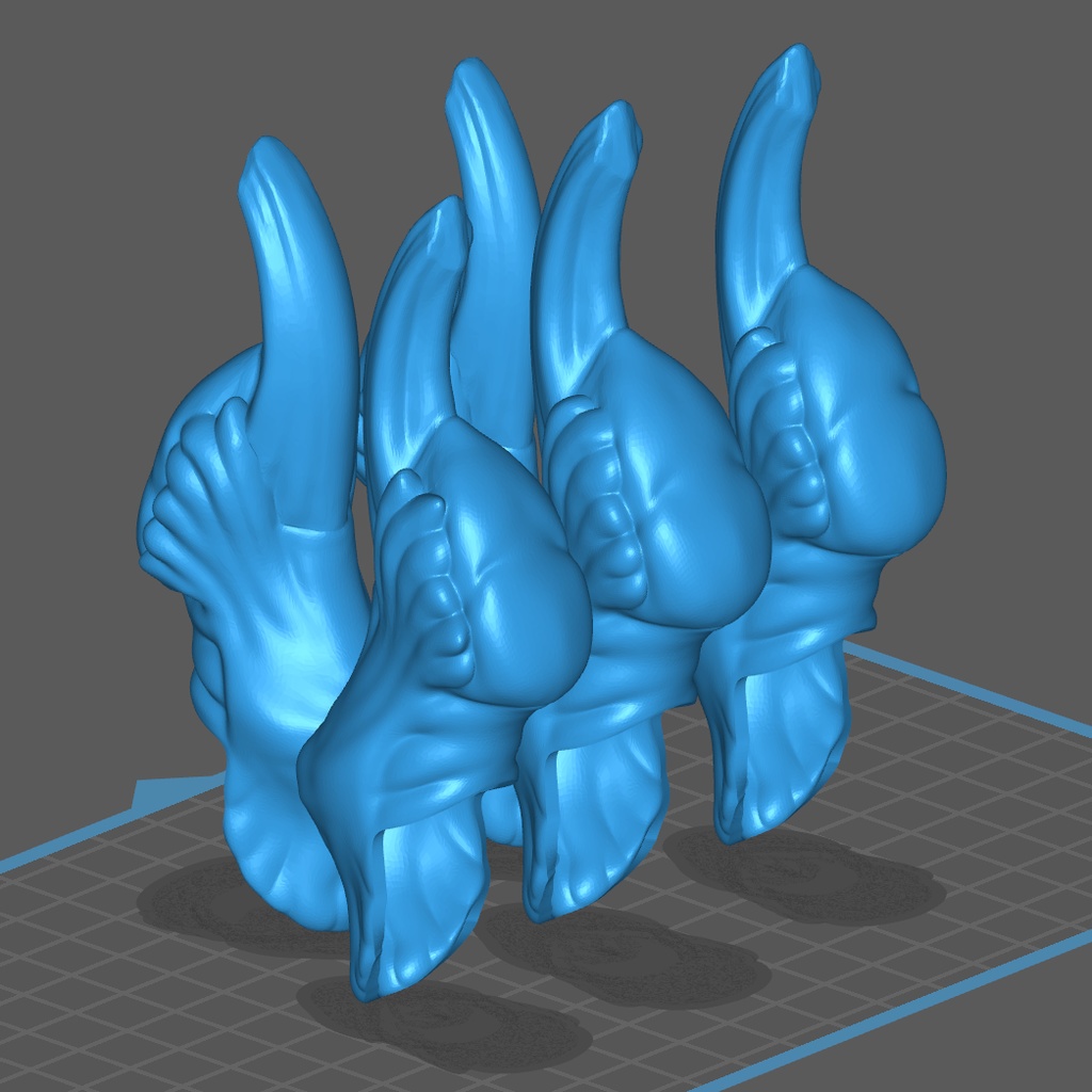 犬面のかぎ爪【STL/3Dプリント 用データ】