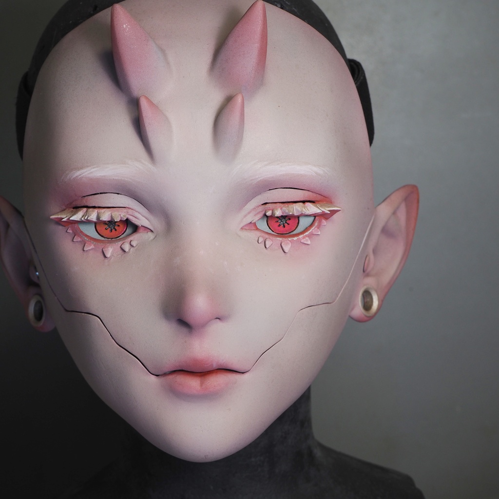 【鬼人面】Albino 【 oni face mask 】