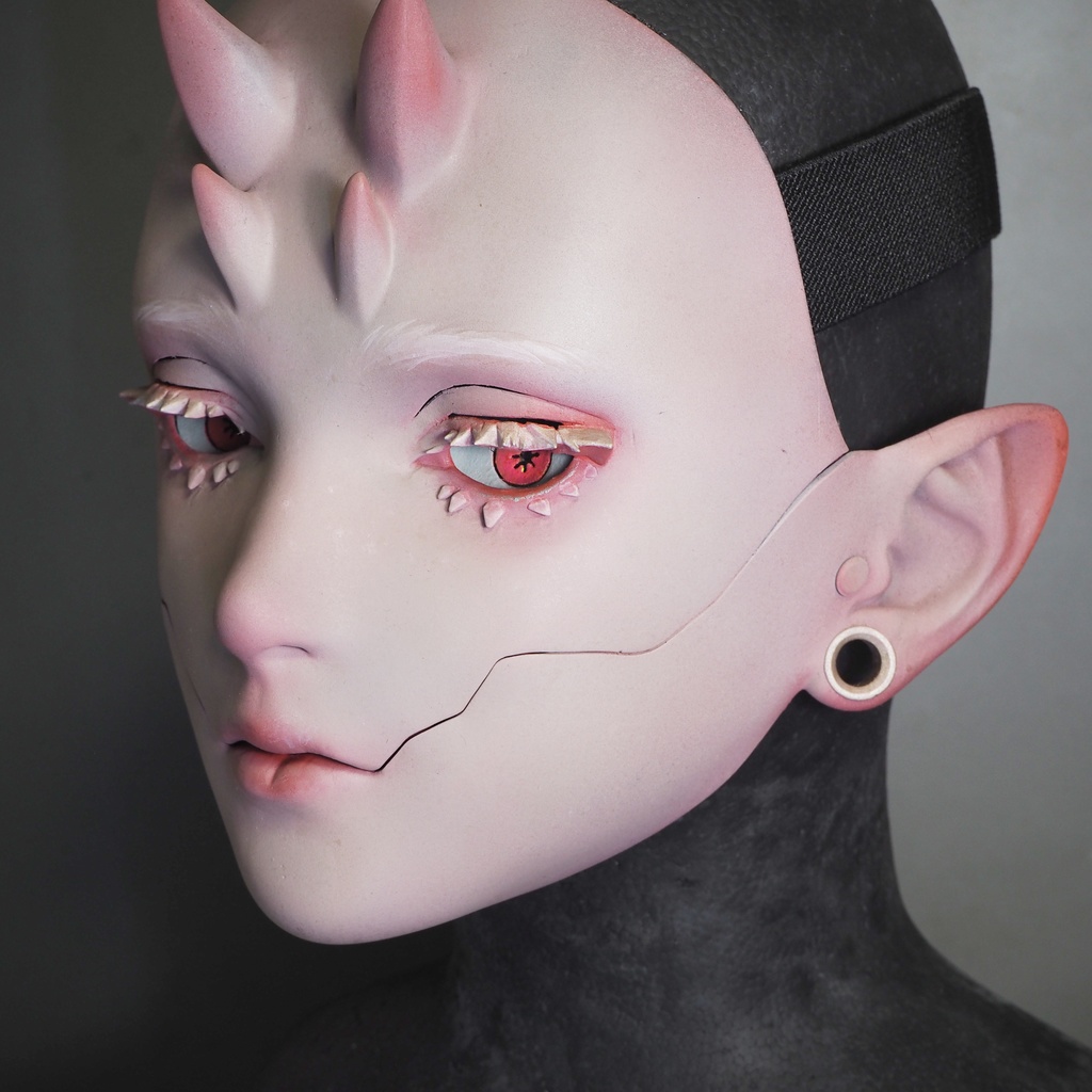 【鬼人面】Albino 【 oni face mask 】